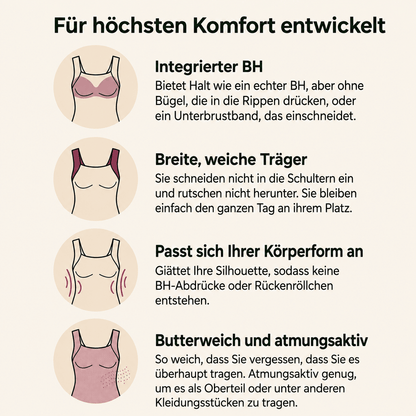 Komfort-Shaping-Top mit integriertem BH - Curawell
